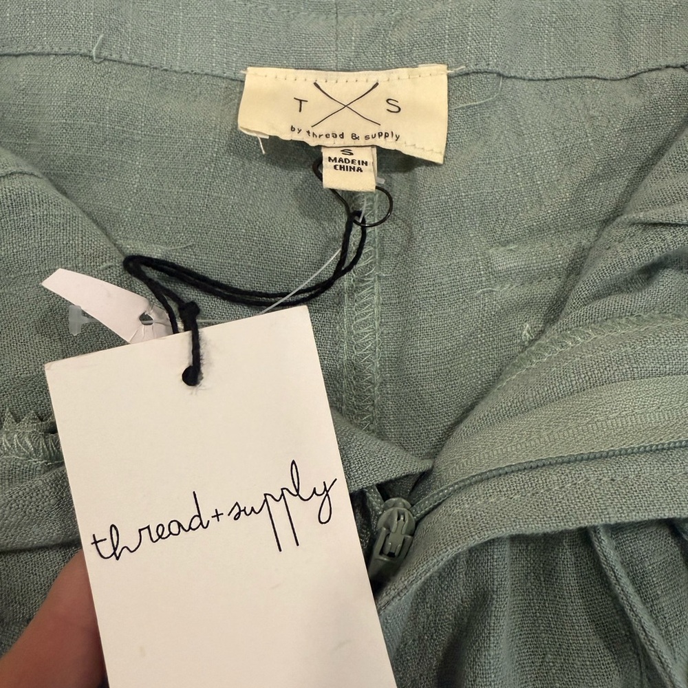 Thread & Supply Light Green Cargo Pants Small NWT - Picture 5 of 12